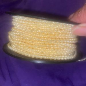 Faux Peach Pearl Bead Garland Spools